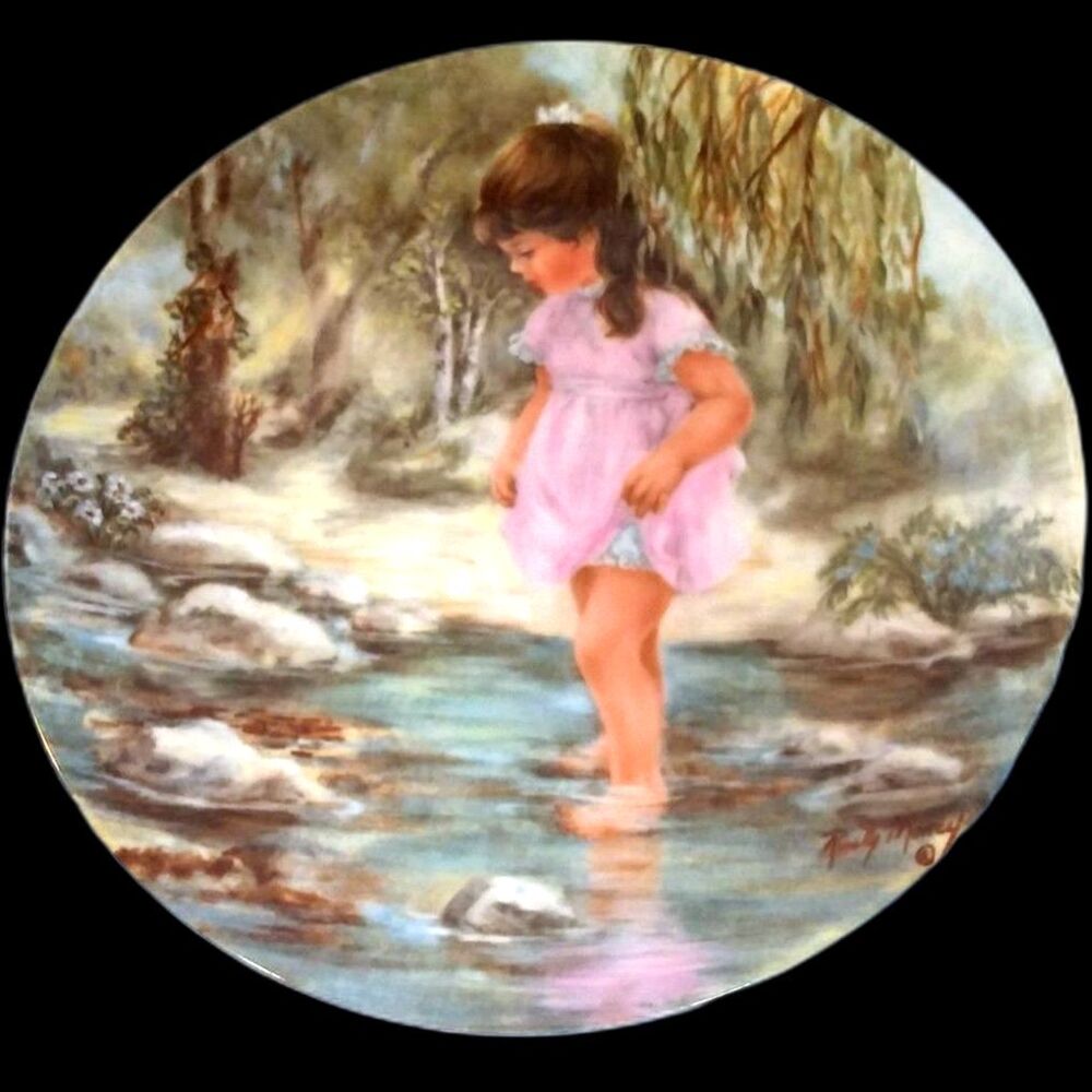 Vintage "Lisa's Creek"  Seems Like Yesterday Plate #3 by Rusty Money  8.5" Girl